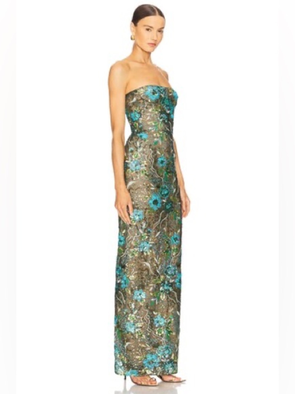 Bronx and Banco
Dahlia Maxi Dress in Teal Multi - Picture 2 of 14